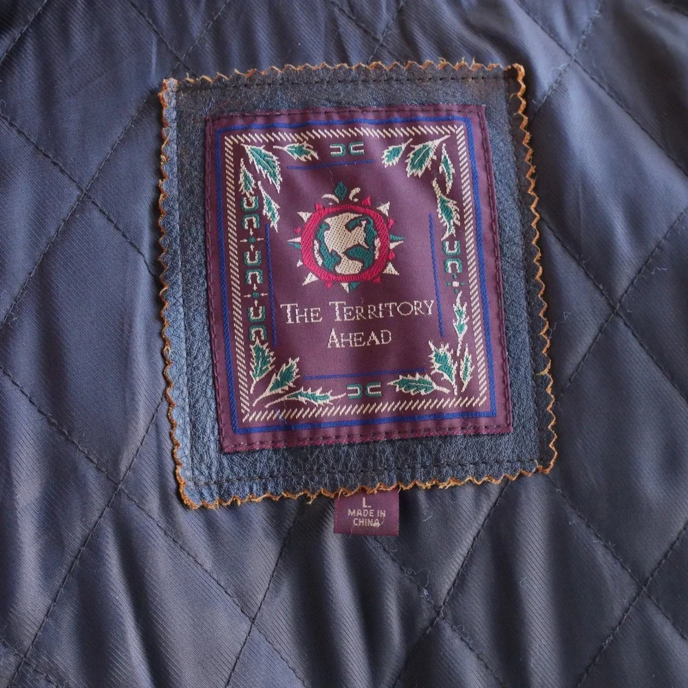 90s/y2k Territory Ahead leather‎ chore coat